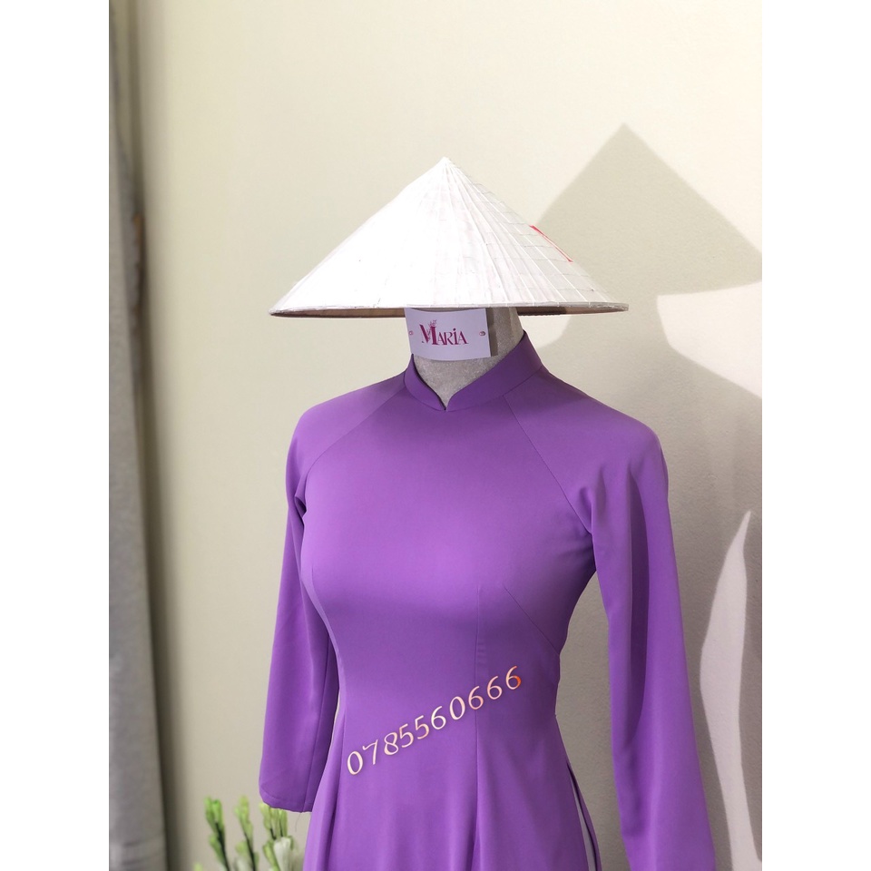 [𝐌𝐀𝐑𝐈𝐀]𝙏𝙃ƯƠ𝙉𝙂 𝙃𝙄Ệ𝙐 ÁO DÀ màu 𝐓Í𝐌 𝐇𝐮ế 2 Tà (1 lớp) chuẩn FORM