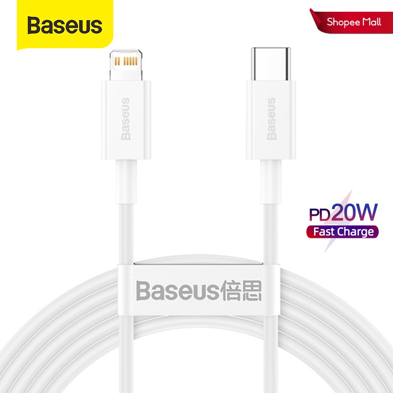 Dây Cáp Baseus 20W Sạc Nhanh PD Truyền Dữ Liệu Cao Cấp Chuyển Đổi Đầu Type-C Sang Đầu iP
