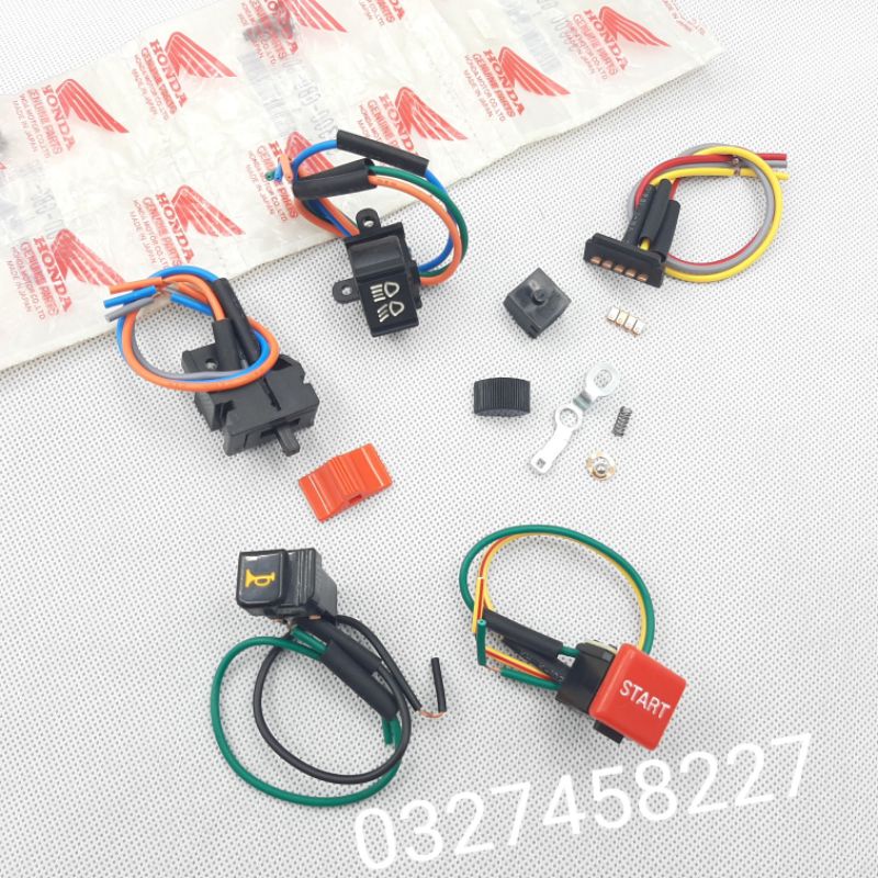 Bộ 5 nút bật công tắc điện xe DREAM thái hàng xịn