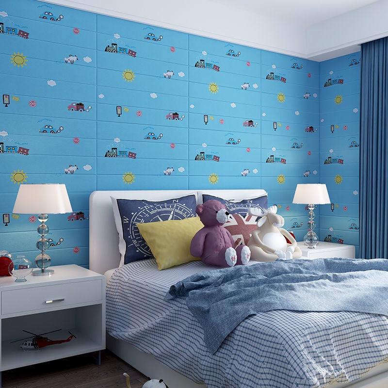 Xốp Dán Tường 3D Hoạt Hình trẻ em dễ thương. Kích thước lớn 70x77cm.