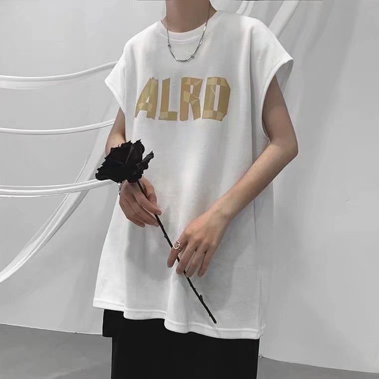 Áo Thun Sát Nách Dáng Rộng Phong Cách Hong Kong Thời Trang Mùa Hè Cho Nam Có 4 Màu Size M-3XL