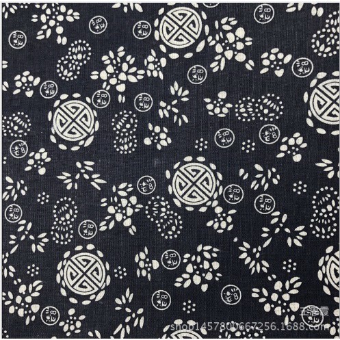 Vải bố may đồ handmade hoa tròn