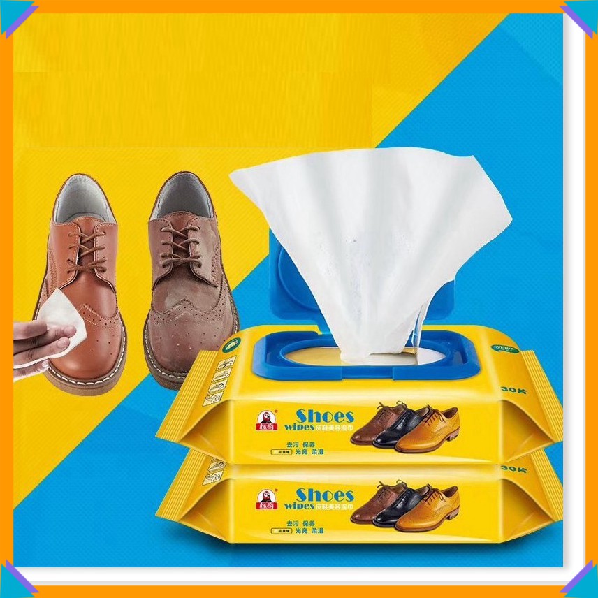 Khăn lau giày siêu sạch XẢ TỒN Gói 12 miếng khăn lau giày Sneaker tích hợp dung dịch làm sạch 9401