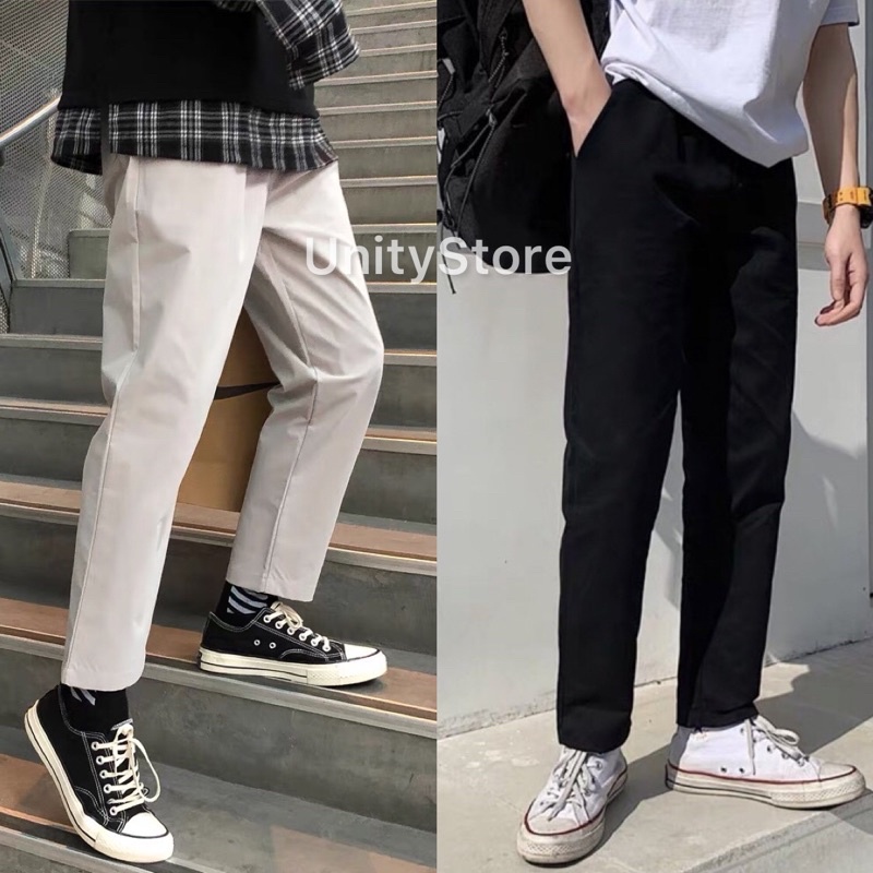 Quần kaki Baggy ống suông nam nữ Ulzzang unisex