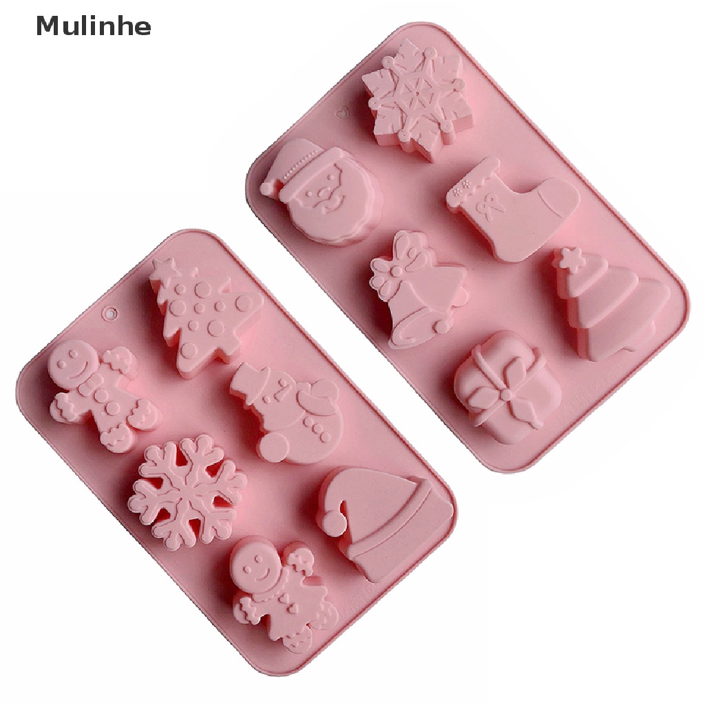 Khuôn silicone làm bánh xà phòng DIY tạo hình Giáng Sinh độc đáo