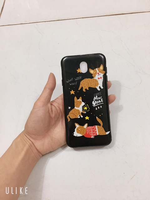 Ốp sam sung j7 pro,j7pro mèo cam nền đen