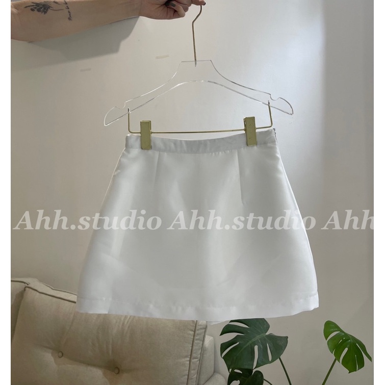 Chân Váy Tafta Dáng Chữ A 2 Lớp Có Lót Quần Bên Trong