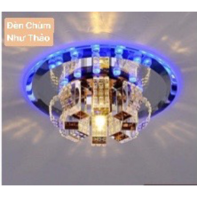 Đèn Led pha Lê mâm ốp trần