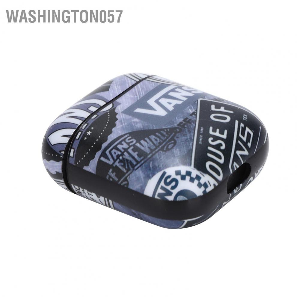 Washington057 Letters Pattern Earphone Case Protective Cover Shell Accessories for IOS Earbuds 2
