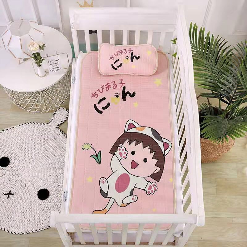 [10 mẫu]Chiếu Điều Hòa Cao Su Non in Hoạt Hình 3D Tặng Kèm Gối Hạt cho Bé kT: 120x60cm 3 lớp