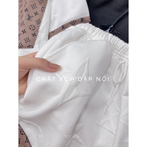 SET BỘ CROP-TOP PHỐI VIỀN VẢI KAKI 2 MÀU HOT TREND