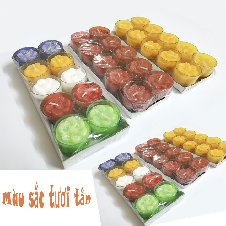 Set 10 cốc nến hoa nghệ thuật dùng trang trí nhà cửa - br00613