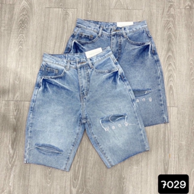 Quần jean ngố hai rách mã 7029, kèm ảnh thật
