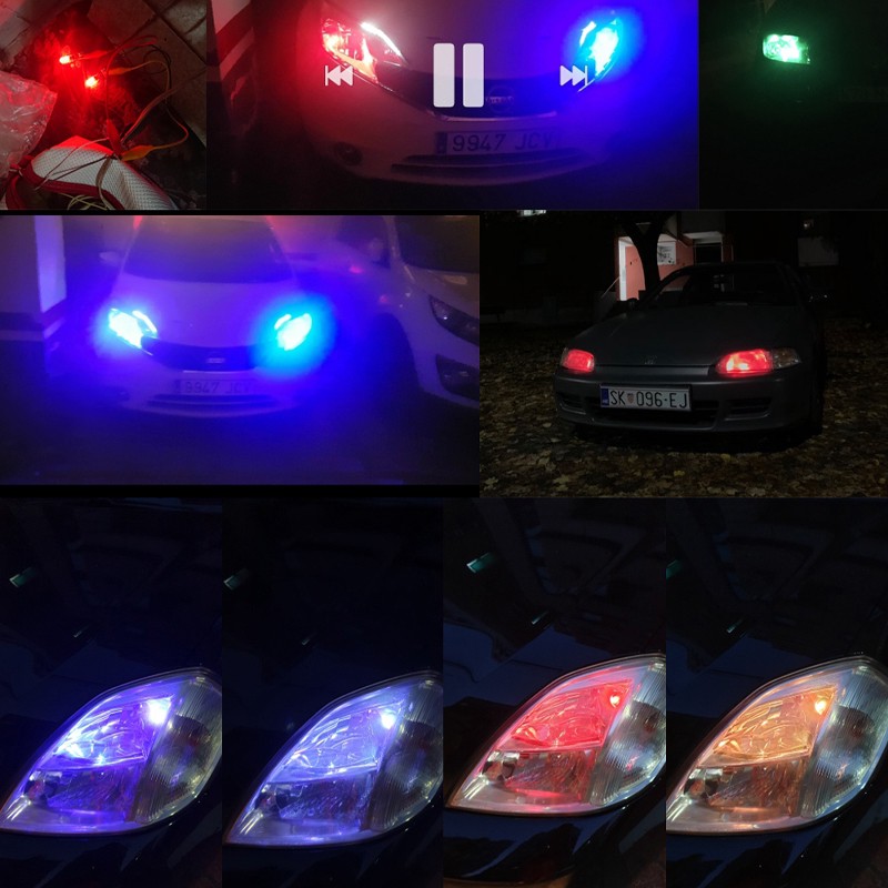 Set 1 / 2 Bóng Đèn LED Kevanly T10 W5W 12SMD Cob 194 168 Cho Xe Ô Tô