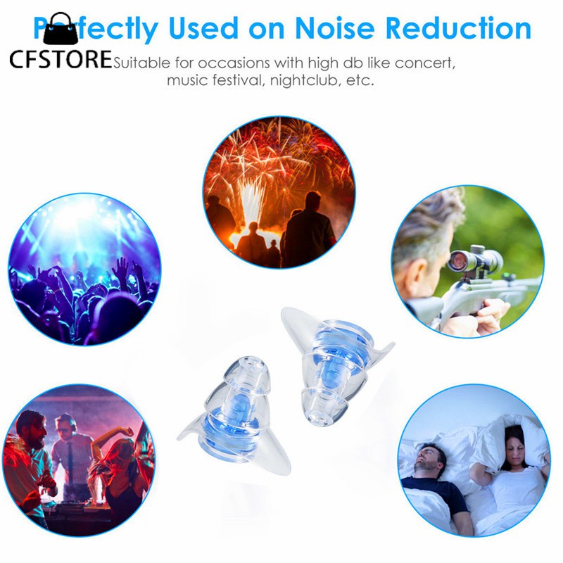 Cặp nút bịt tai cách âm bằng gel silica giúp ngủ ngon tiện dụng