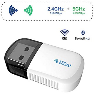 USB thu Bluetooth + WIFI Dual band 2.4G và5G chuẩn AC 600Mbps thương hiệu EZCast