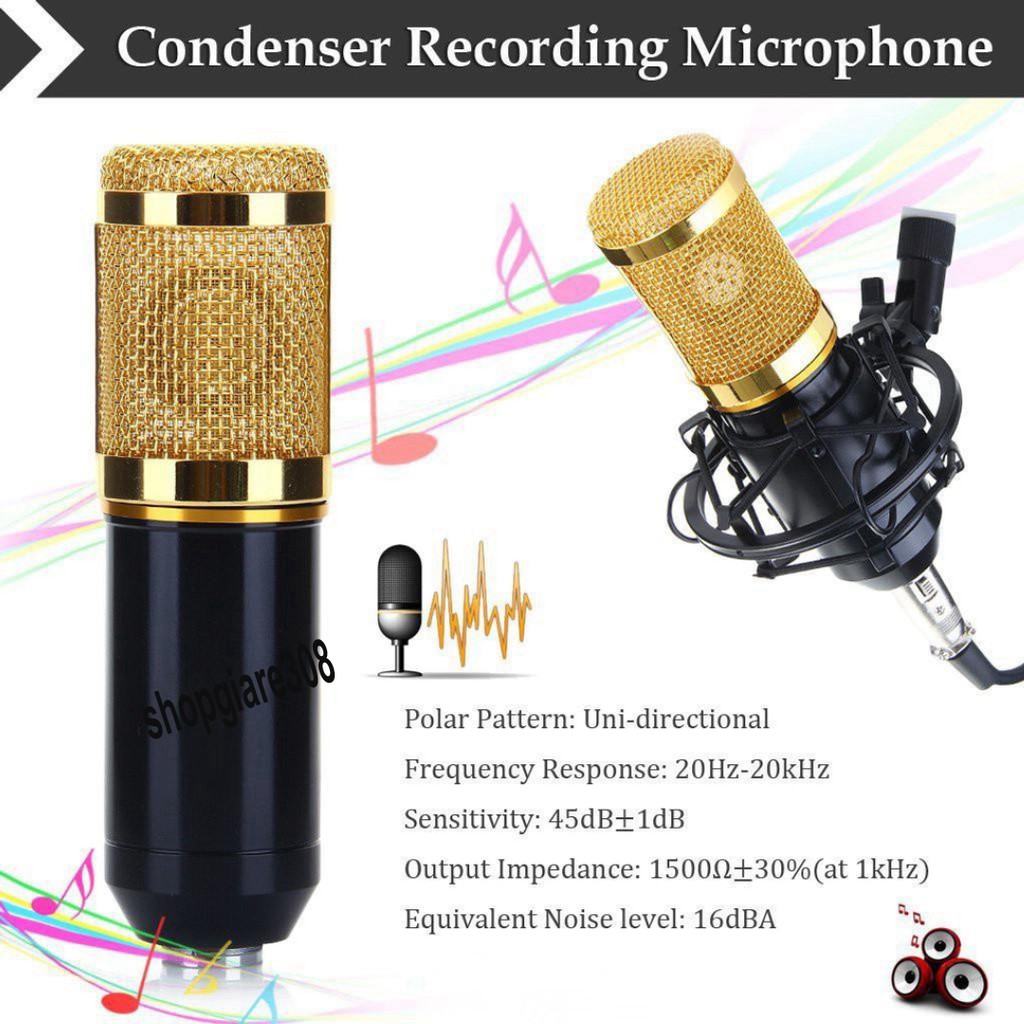 [BM-900] Full Box Micro thu âm BM 900 ZanSong - MICRO Hát LIVE STREAM dành cho sound card dùng để th