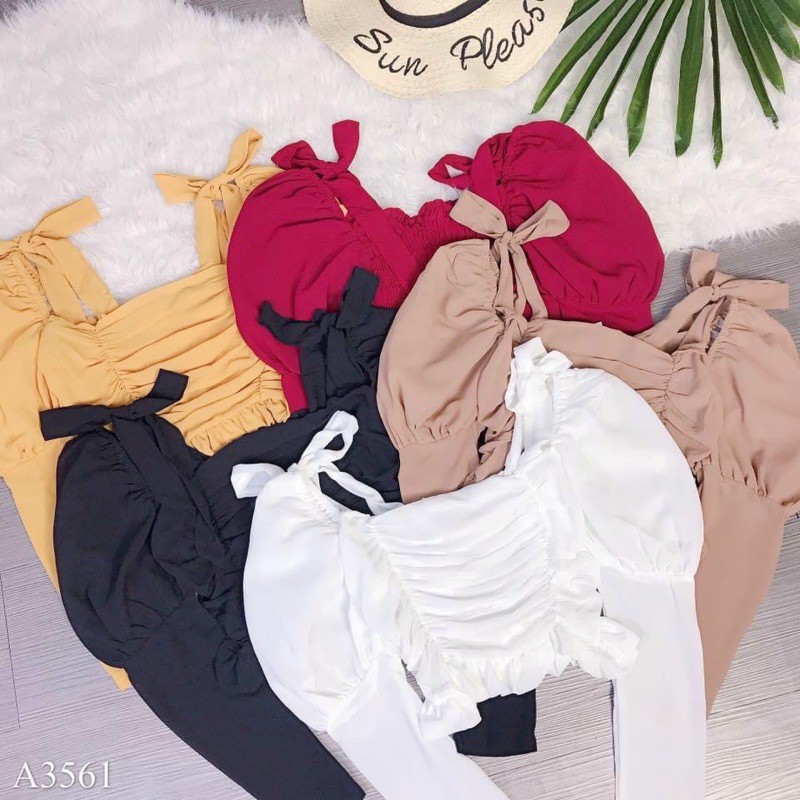 Áo peplum tay nhún bigsize 55=&gt;90kg(bigsize Kim Ngân