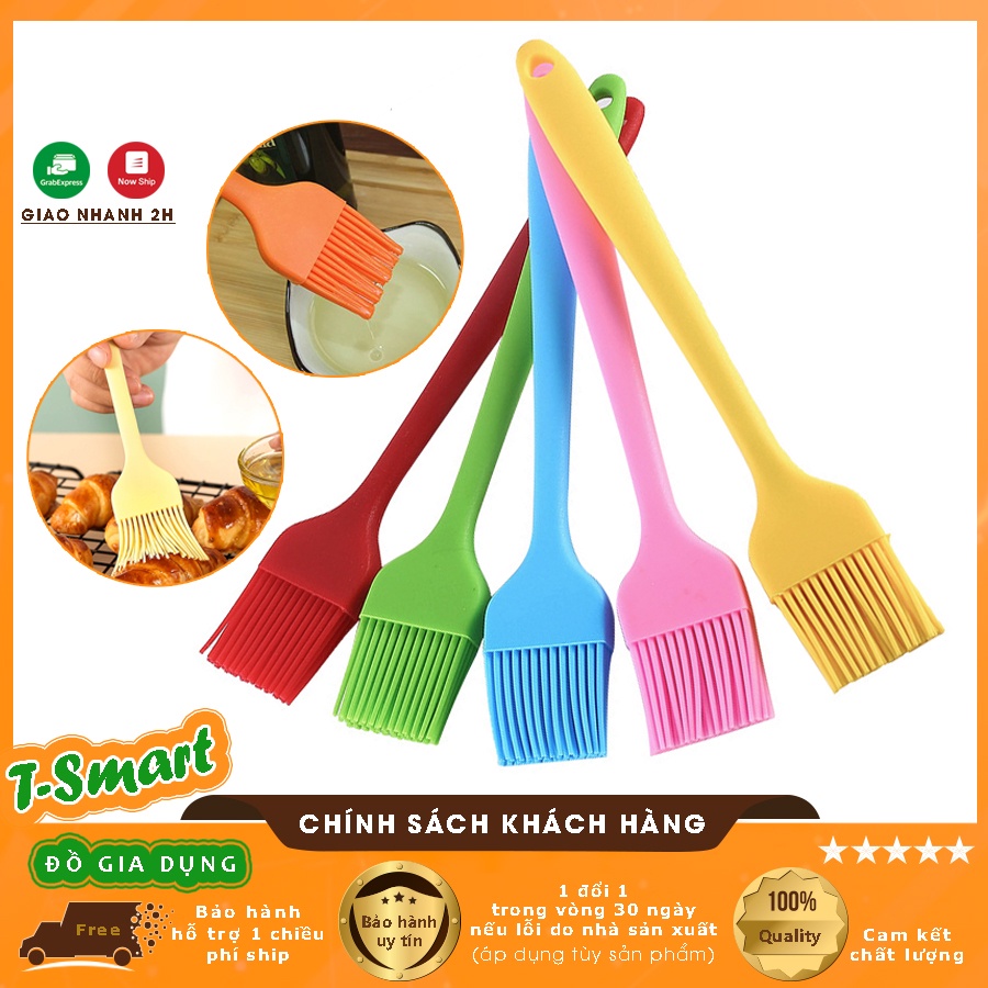 (Loại đúc liền) - Chổi Quét Dầu Ăn Đồ Nướng Dày Dặn Dài 21Cm - Cọ Quét Mỡ, Quét Mặt Bánh Silicon Chịu Nhiệt Đa Năng