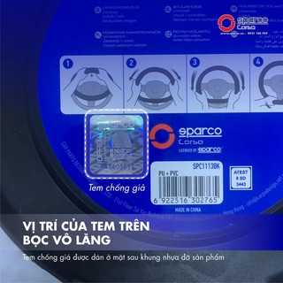 Bọc vô lăng Sparco SPC1101L (Đen xám)