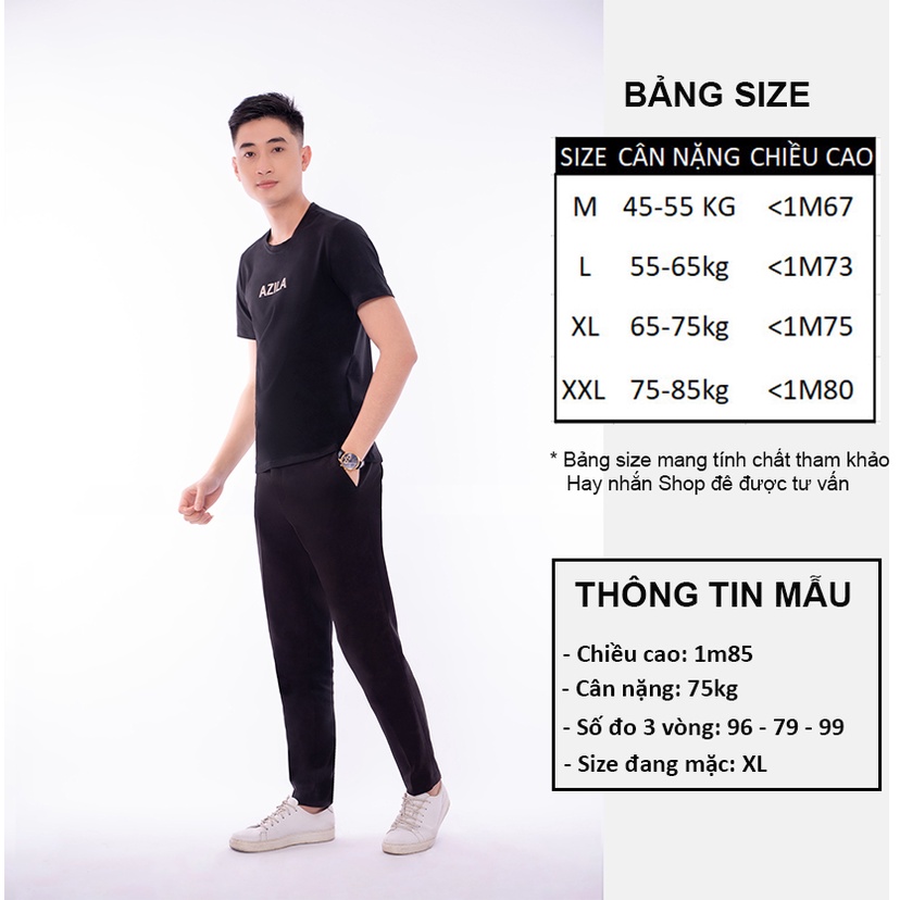 Áo phông nam nữ logo AZILA tshirt cotton USA
