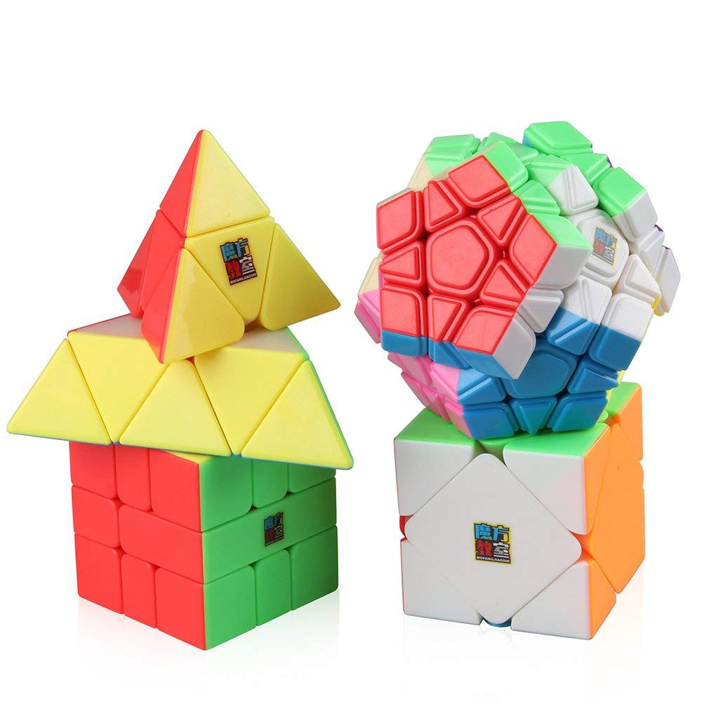 Combo 4 Rubik Moyu Stickerless Siêu Biến Thể - 4 Rubik Giúp Phát Triển Trí Tuệ IQ