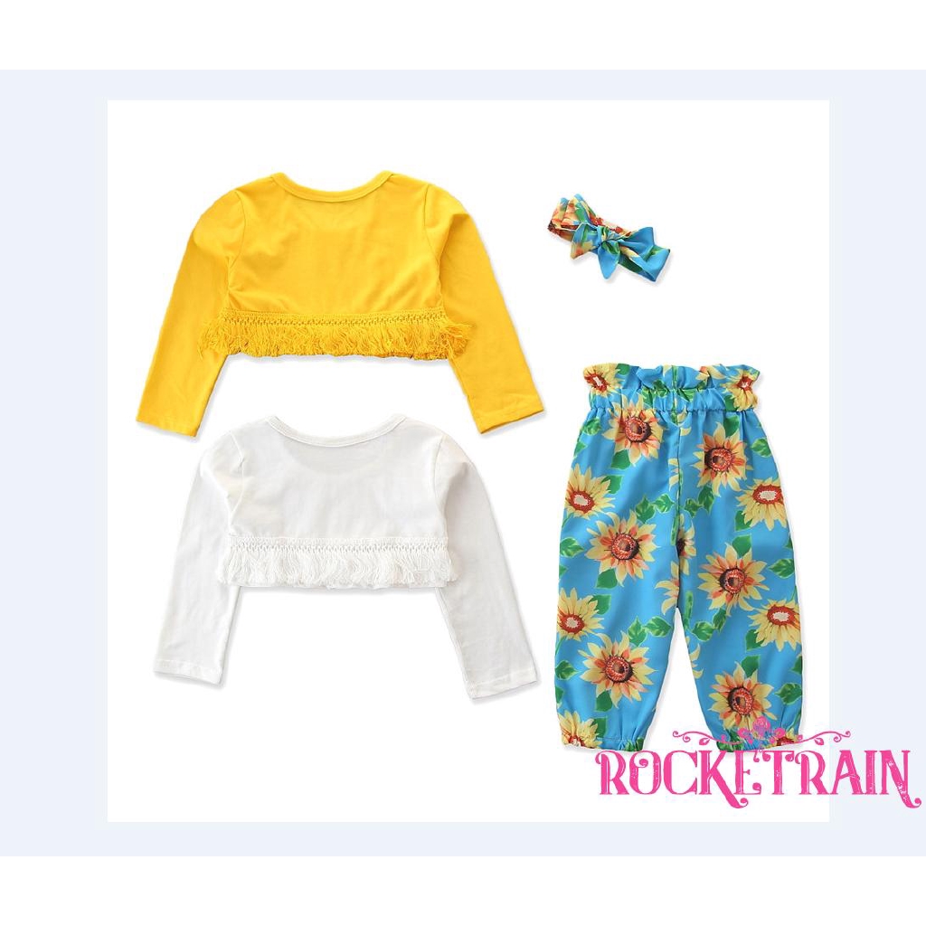 Set quần áo hoa xinh xắn dành cho bé gái