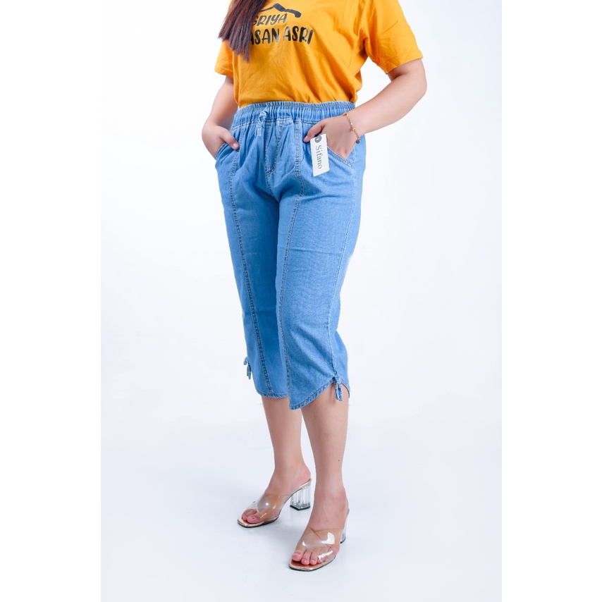 Quần Jeans Lửng Lưng Cao Ống Rộng Xẻ Tà Size XL Và XXL / Vikka 7/9
