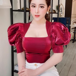 Áo nhung tay bồng