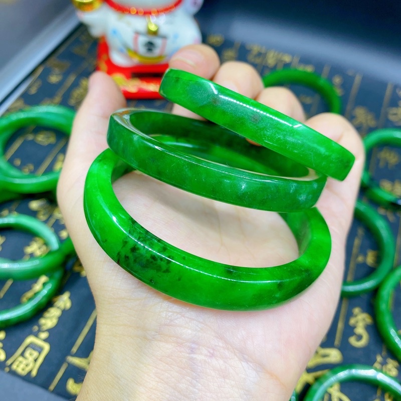 Vòng ngoc sơn thuỷ size 55-62 ☯ Hợp Ngũ Mệnh ☯ Hộ Thân, Bình An, Tài Lộc, May Mắn, Sức Khoẻ