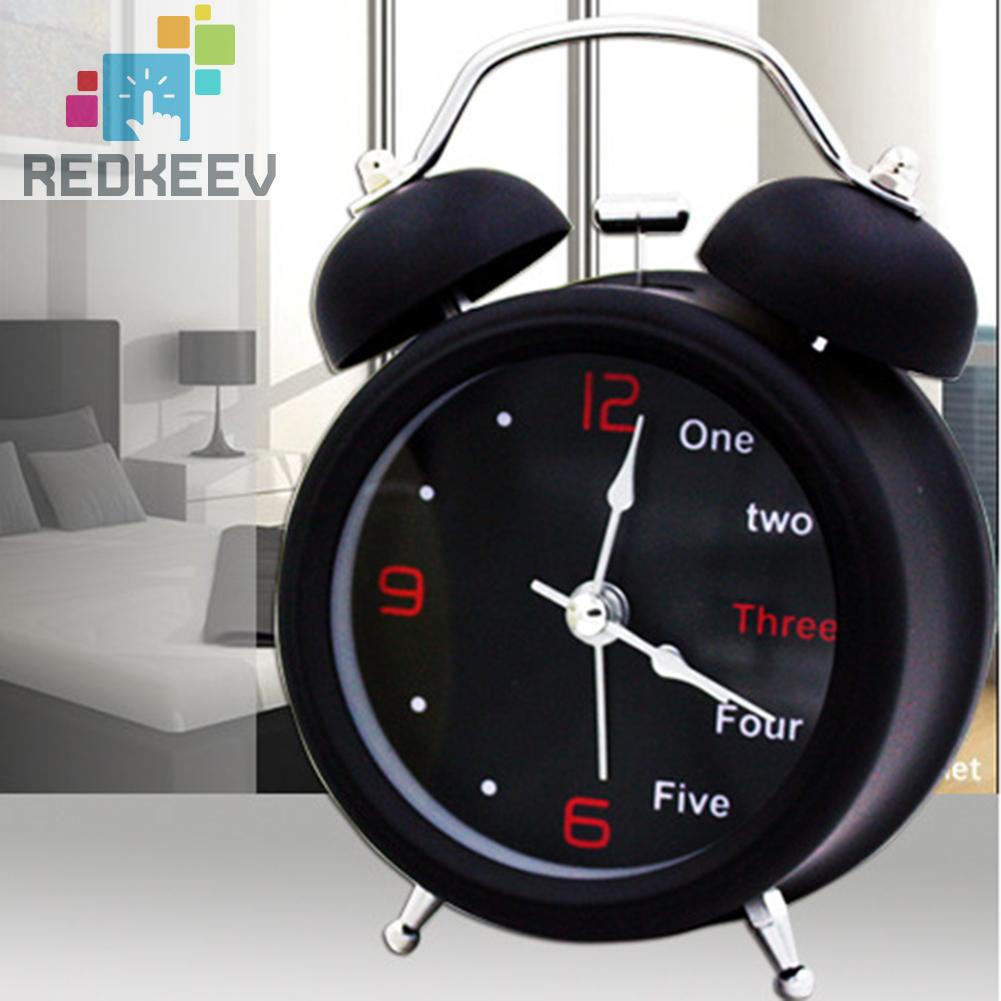 Đồng Hồ Báo Thức Hai Chuông Để Bàn Phong Cách Retro Thời Trang