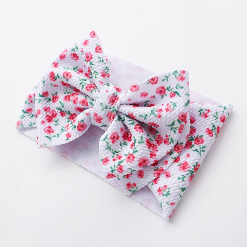 Haha Băng Đô Nylon Co Giãn Đính Nơ Handmade Dành Cho Bé Gái Sơ Sinh
