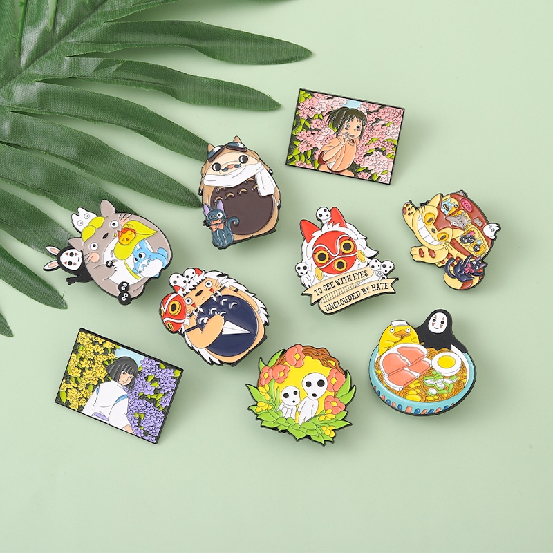 Ghim Cài Áo Hoạt Hình Totoro Tráng Men 9 Kiểu Hayao Miyazaki Dễ Thương Làm Quà Tặng Cho Bạn Bè