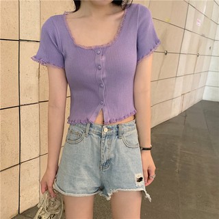 [Thanh Lý] Croptop viền ren Bigsize A13/A16