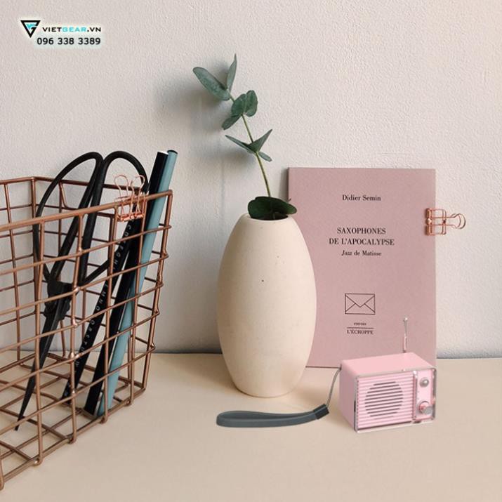 Loa Vintage DW01 bluetooth 4.1 hình chiếc đài mini nhỏ gọn