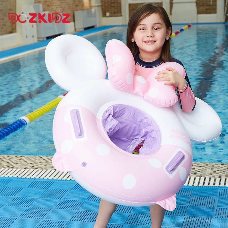 Phao bơi bé trai, bé gái, phao ngồi an toàn hình Mickey và Minnie, đồ chơi dưới nước cho bé từ 3 đến 8 tuổi - DOZKIDZ