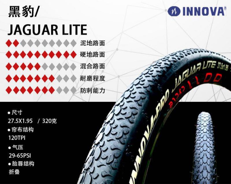 Lốp Xe Đạp Siêu Nhẹ INNOVA JAGUAR LITE 27.5*1.95