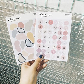 Bộ Hình Dán Morandi Korea Sticker Lớn
