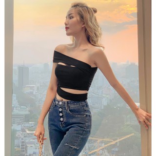 Croptop trễ lệch vai