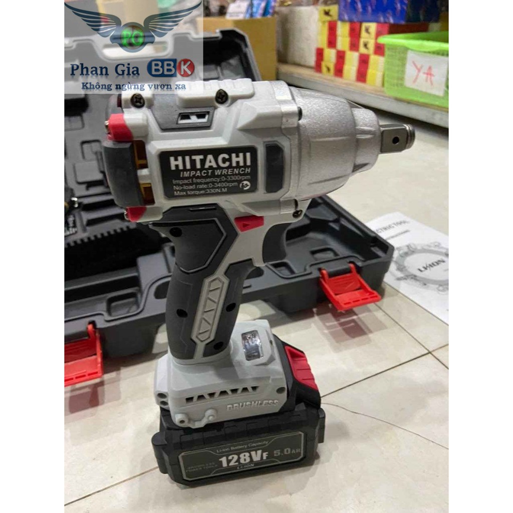 Máy siết bulong, bắn vít Hitachi 128V động cơ không chổi than chạy pin đa năng