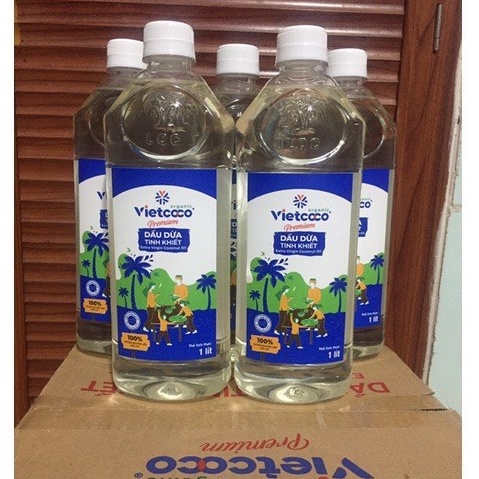 (BAO SỈ SLL) Dầu Dừa Organic - Tinh Khiết Vietcoco ( CHAI 1 LÍT - 500ML)