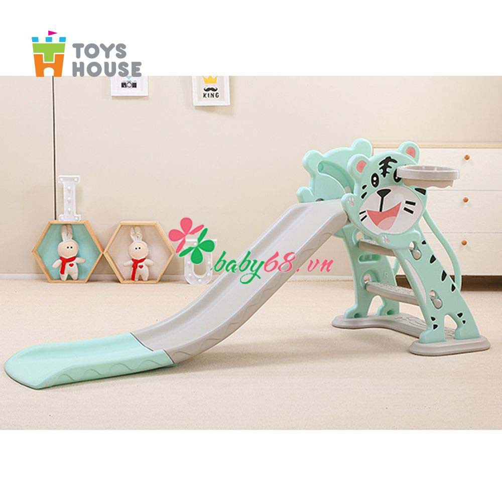 Cầu trượt kèm Khung bóng rổ cho bé Toys House hình hổ WM19024