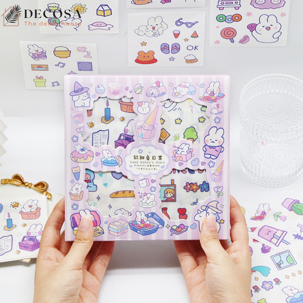 Sticker dễ thương set 100 tấm hơn 700 hình dán sổ tay đồ dùng