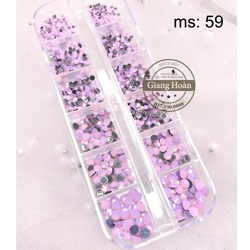 Đá Chân Keo Khay Mix Size Trang Trí Móng ANGELICA CK59