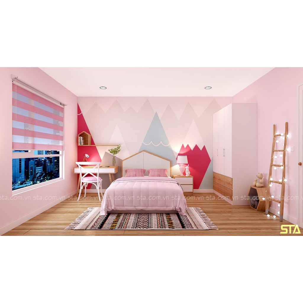 Combo Nội Thất Phòng Ngủ Bé Gái CARA (Chỉ giao hàng & lắp đặt tại TP HCM)