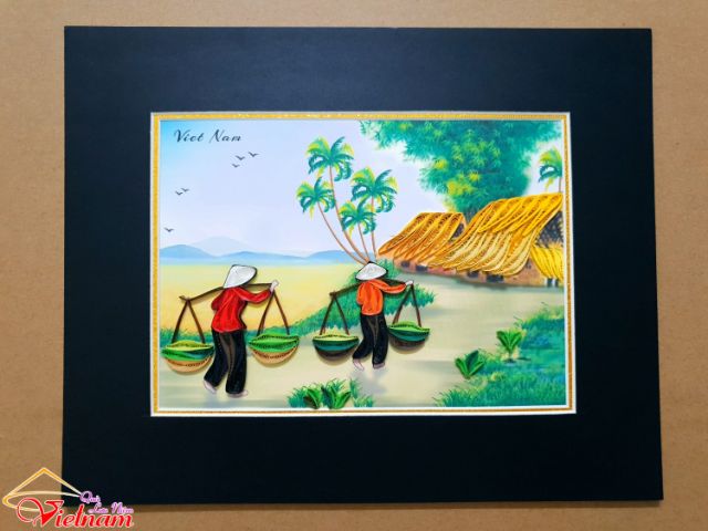Tranh giấy xoắn lưu niệm