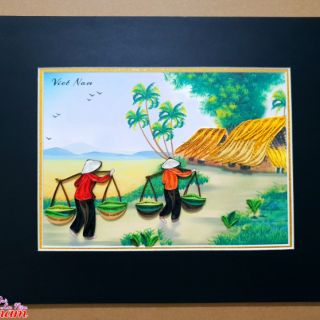 Tranh giấy xoắn lưu niệm (20×25cm)