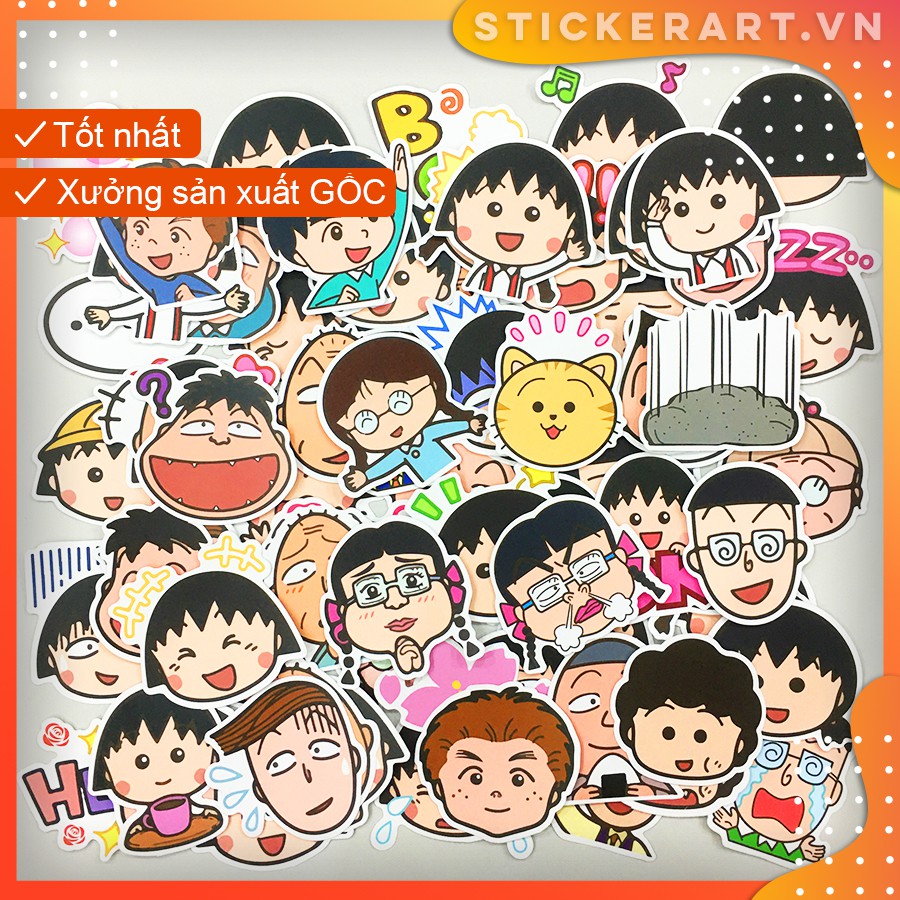[MARUKO] 80 Sticker chống nước dán laptop vali xe mũ bảo hiểm nhà cửa ...