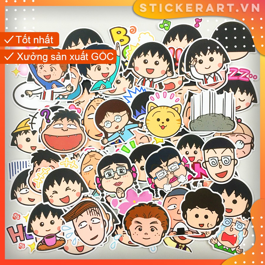 [MARUKO] 80 Sticker chống nước dán laptop vali xe mũ bảo hiểm nhà cửa ...