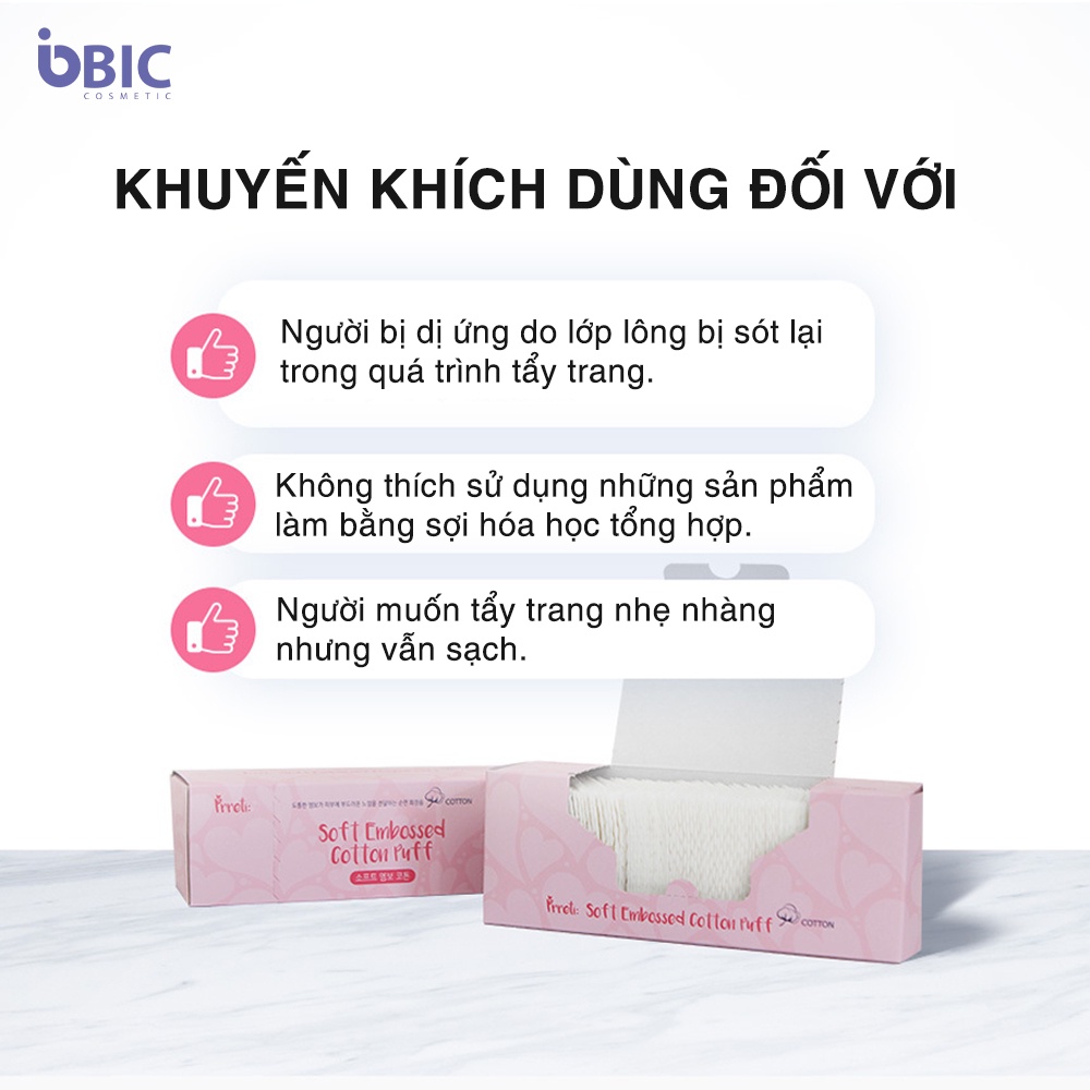 Bông tẩy trang Prreti Cotton bông nổi mềm mại tự nhiên 100 miếng Hatola